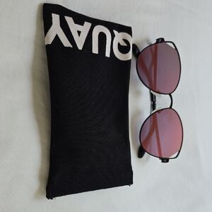 Quay Australia Black Sunglasses with Pink/purple Lenses